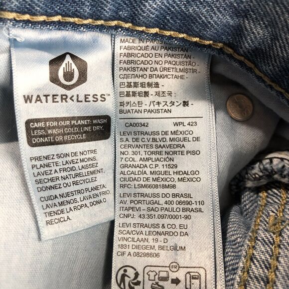 NEW Levi's '94 Baggy Jeans Womens 27 x 31 Straight Leg Distressed Blue Denim 90s - Picture 7 of 9